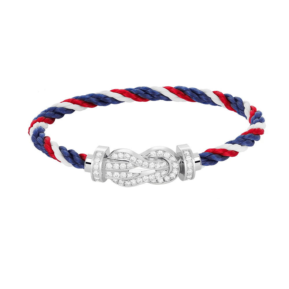 [Elowen jewels ]CHANCE LARGE 8 FIGURE BUCKLE FULL DIAMOND BRACELET SILVER