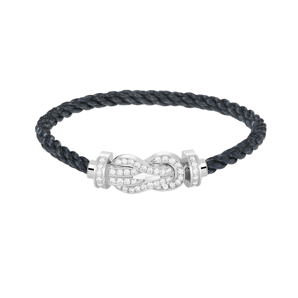 [Elowen jewels ]CHANCE LARGE 8 FIGURE BUCKLE FULL DIAMOND BRACELET SILVER