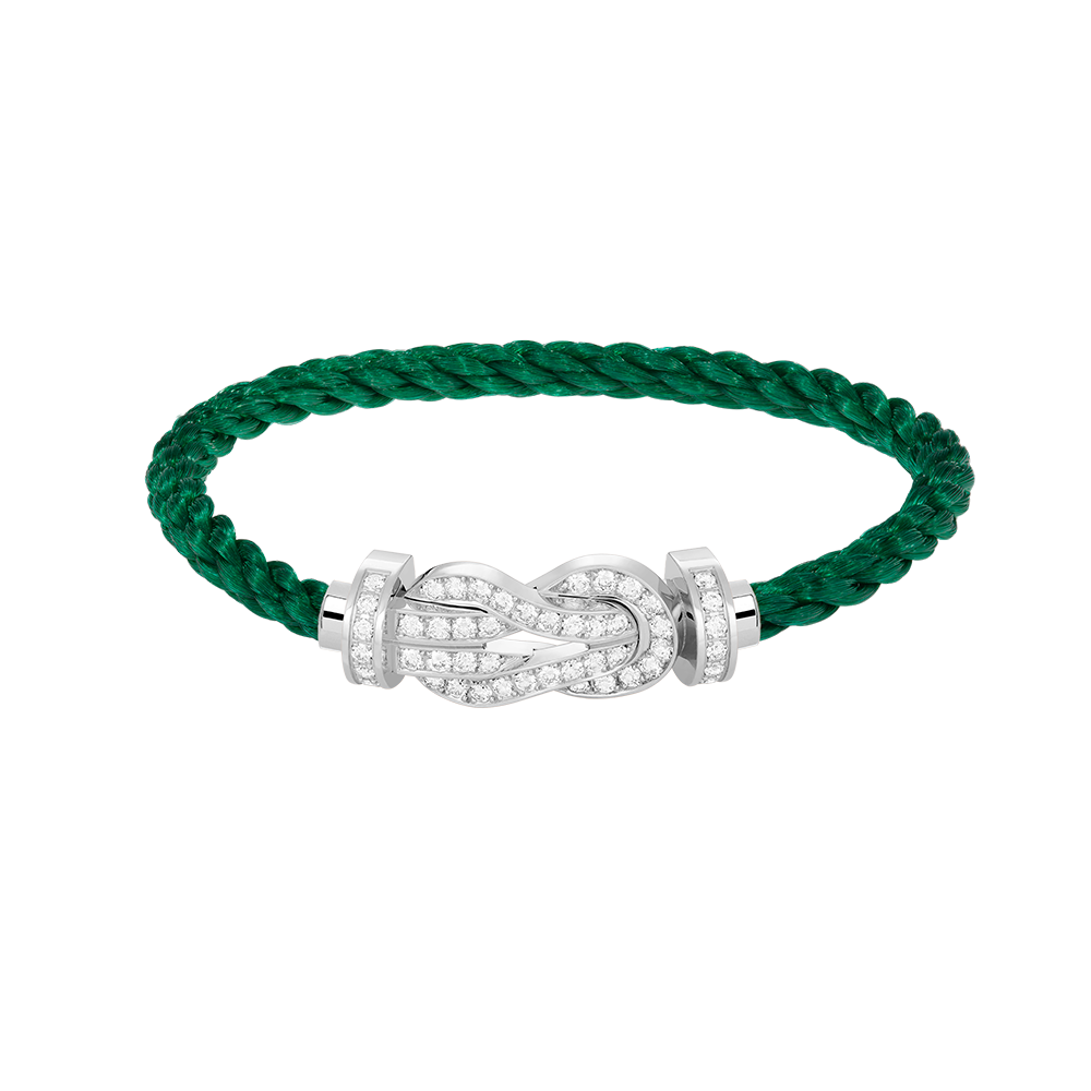 [Elowen jewels ]CHANCE LARGE 8 FIGURE BUCKLE FULL DIAMOND BRACELET SILVER