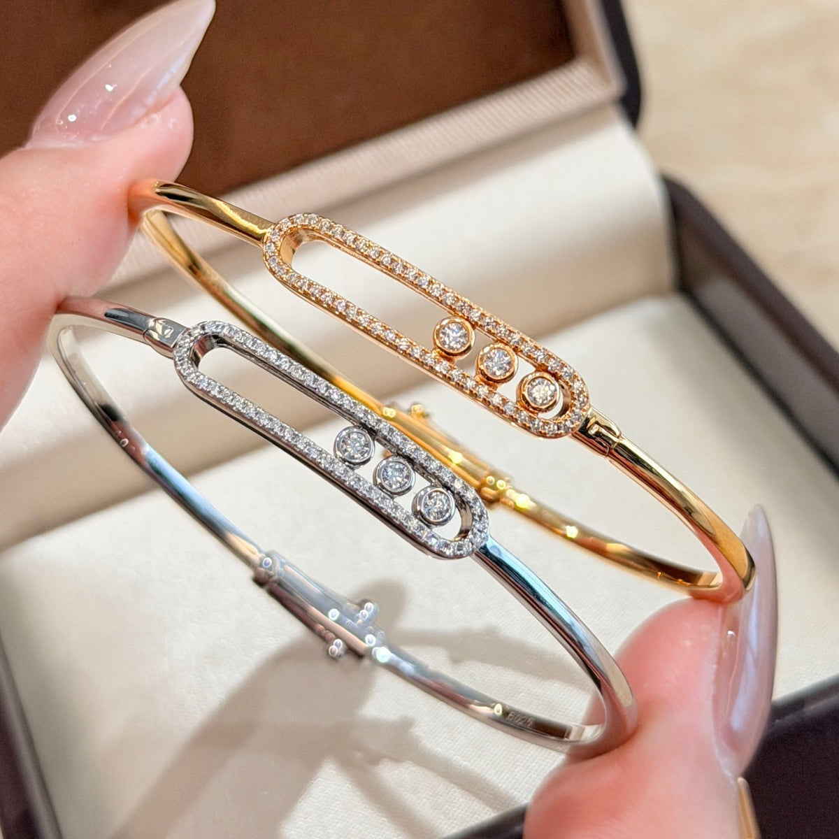 [Elowen jewels]ムーヴ パヴェ ダイヤモンド バングル ブレスレット M