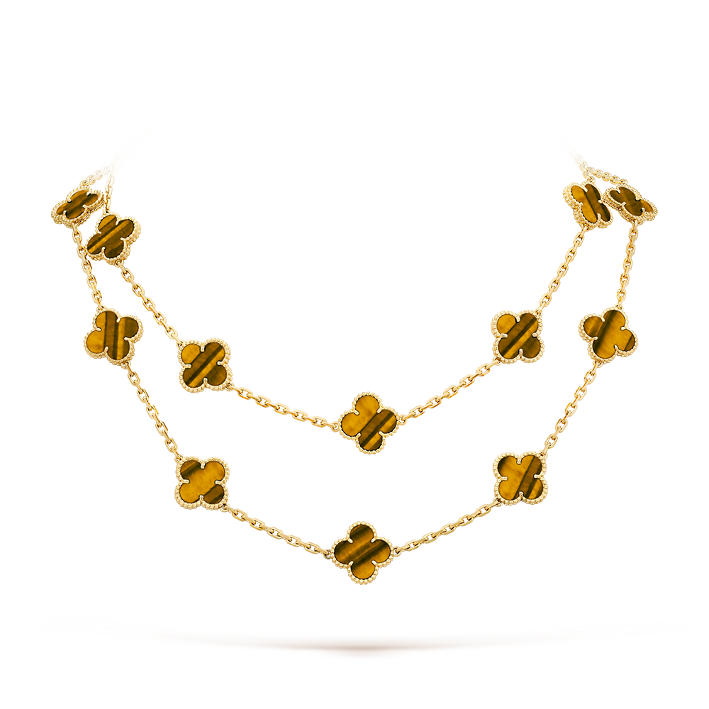 [Elowen jewels ]CLOVER 20 MOTIFS TIGER EYE ROSE GOLD