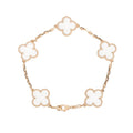 [Elowen jewels ]CLOVER 5 MOTIF ROCK CRYSTAL BRACELET