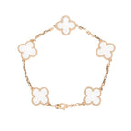 [Elowen jewels ]CLOVER 5 MOTIF ROCK CRYSTAL BRACELET