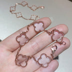 [Elowen jewels ]CLOVER 5 MOTIF ROCK CRYSTAL BRACELET
