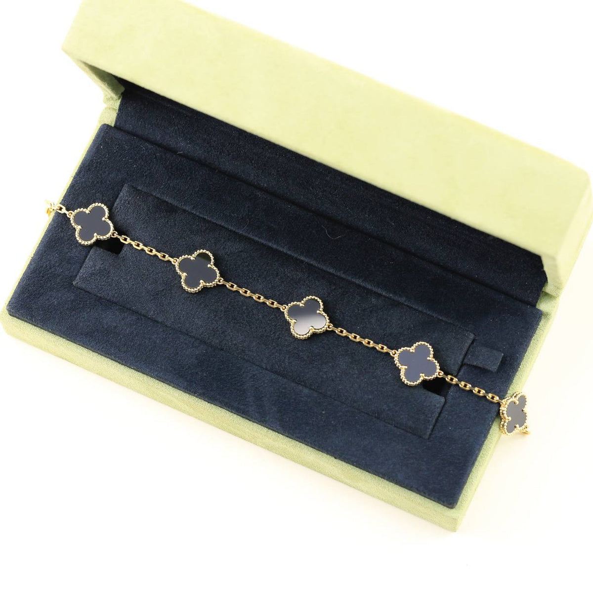 [Elowen jewels ] CLOVER 5 MOTIF ONYXS BRACELET COLLECTION