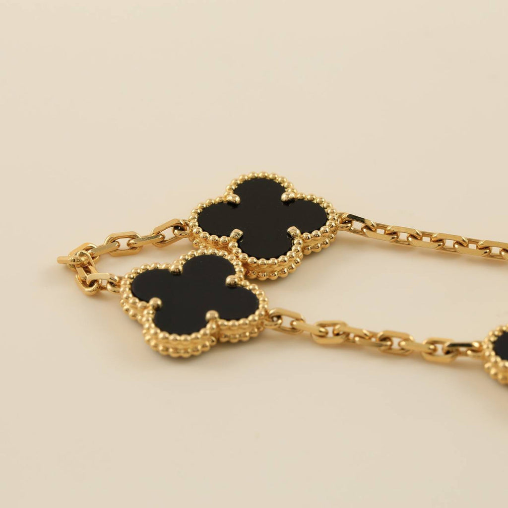 [Elowen jewels ] CLOVER 5 MOTIF ONYXS BRACELET COLLECTION