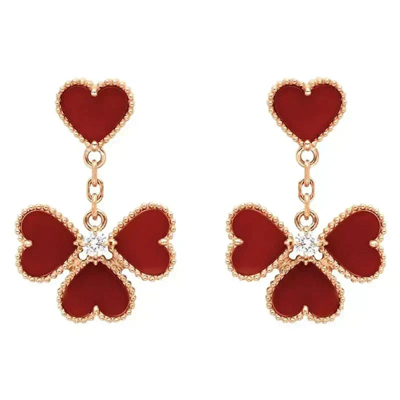 [Elowen jewels ]SWEET CLOVER CARNELIAN EARRINGS