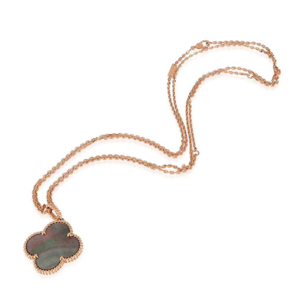 [Elowen jewels ]CLOVER 25MM GOLD DARK MOP BIG CLOVER NECKLACE