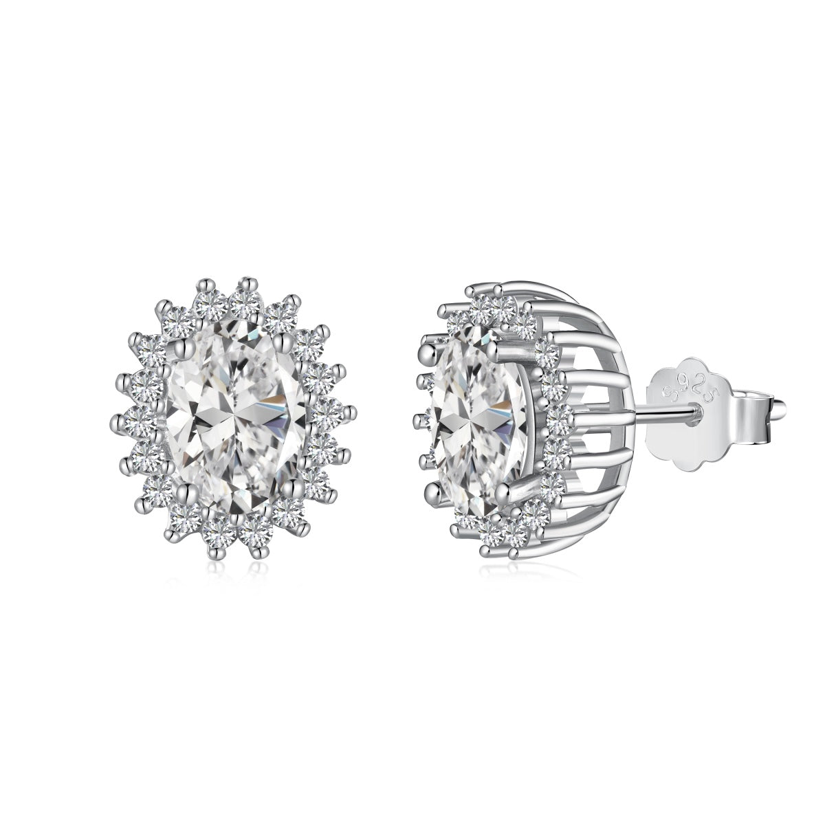 [Elowen Jewels ]Delicate Radiant Oval Cut Daily Earrings