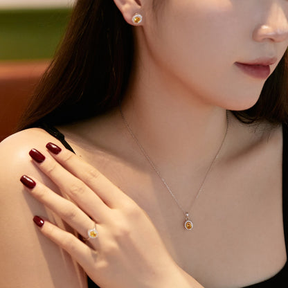 [Elowen Jewels ]Delicate Radiant Oval Cut Daily Earrings