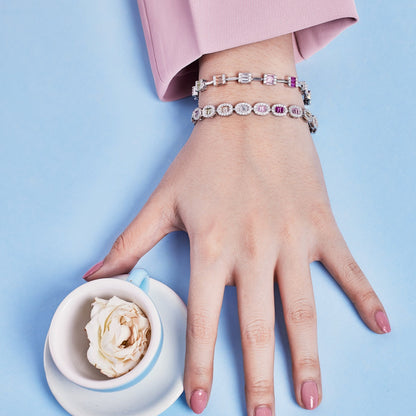 [Elowen Jewels]Dainty Charming Emerald Cut Daily Bracelet