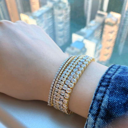 [Elowen Jewels]Radiant Shinning Princess Cut Tennis Bracelet