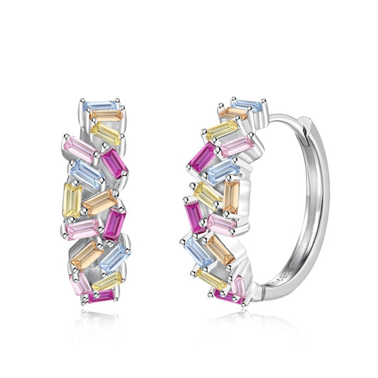 [Elowen Jewels ]Dazzling Colorful Emerald Cut Daily Earrings