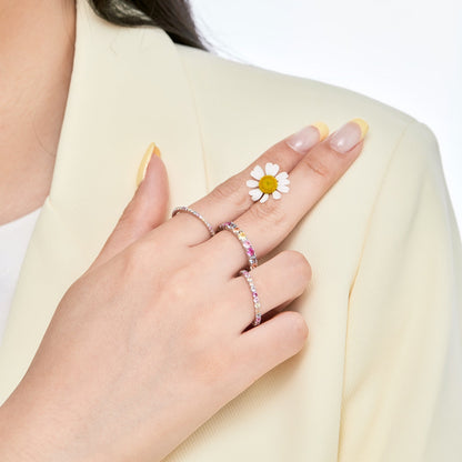 [Elowen Jewels]Dazzling Lustrous Round Cut Tennis Ring