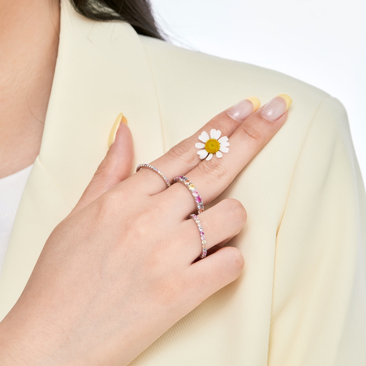 [Elowen Jewels]Elegant Vivid Round Cut Daily Ring