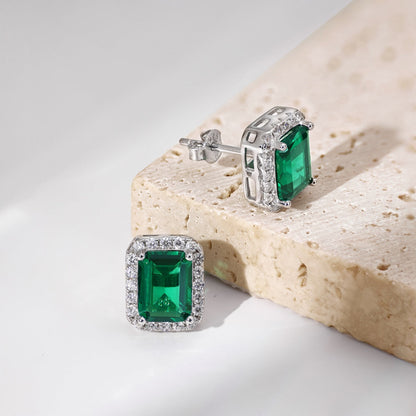 [Elowen Jewels ]Luxurious Dainty Emerald Cut Banquet Earrings