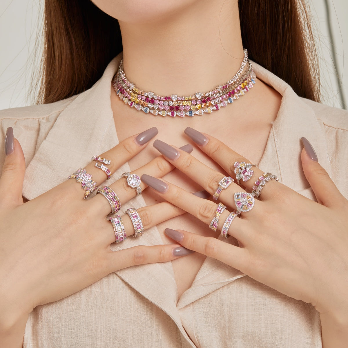 [Elowen Jewels]Radiant Colorful Radiant Cut Daily Ring