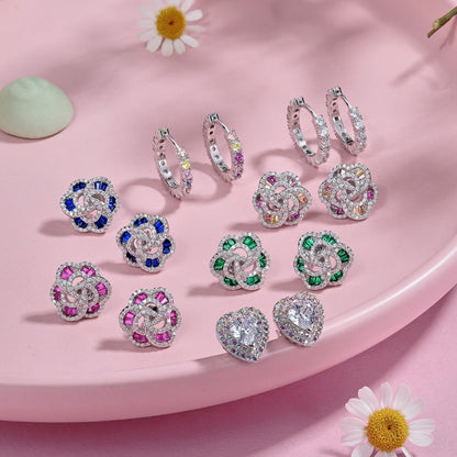 [Elowen Jewels]Exquisite Flower Shape Daily Earrings