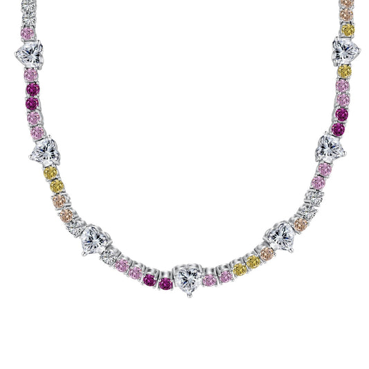 [Elowen Jewels ]Delicate Colorful Rainbow Tennis Chain