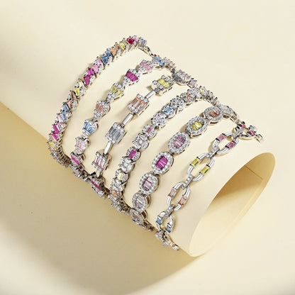 [Elowen Jewels]Ornate Sparkling Multi Cut Party Bracelet