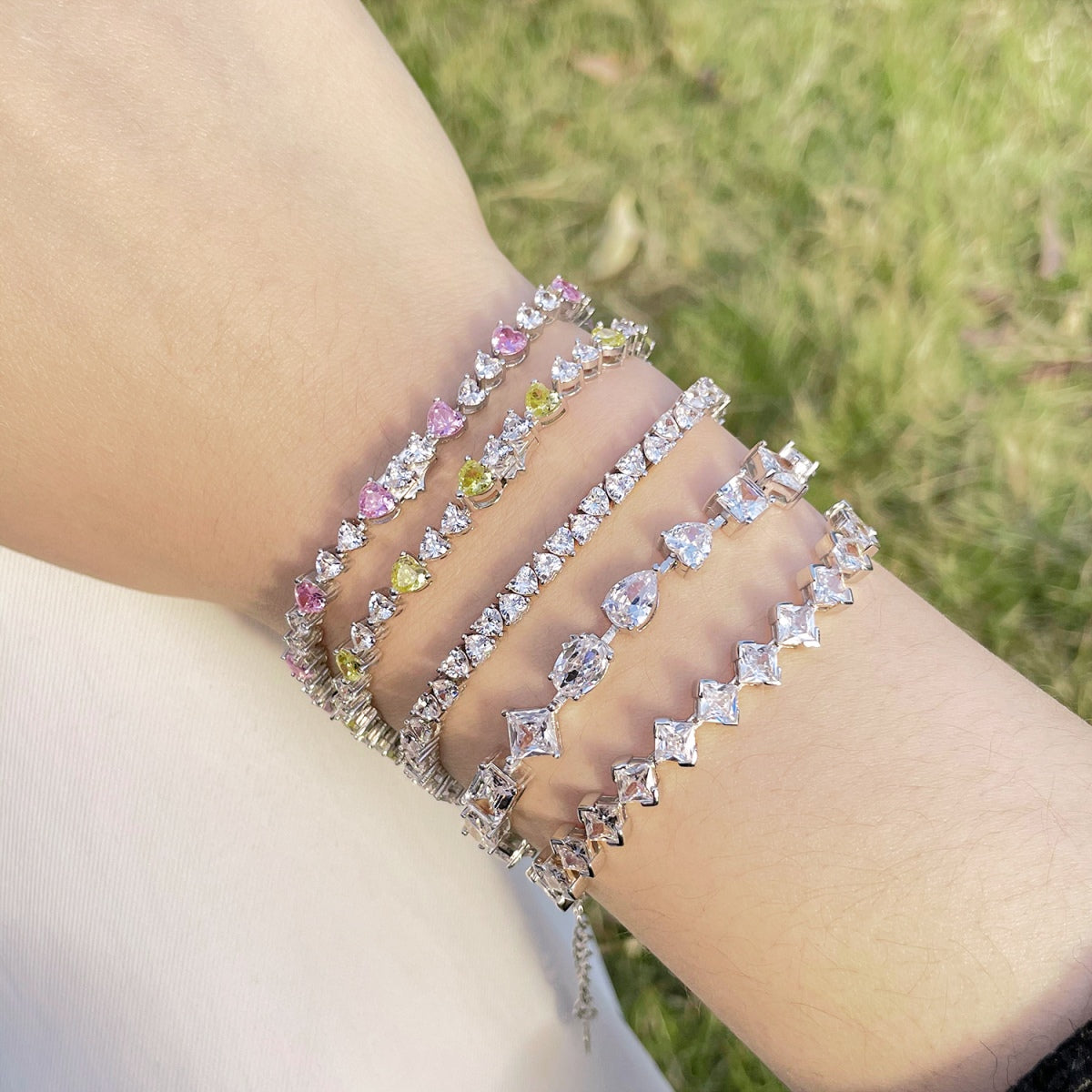 [Elowen Jewels]Dazzling Romantic Heart Shape Lover Bracelet