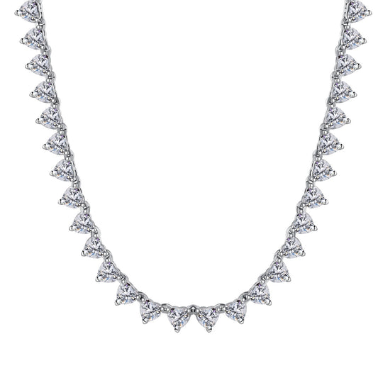 [Elowen Jewels ]Ornate Heart Cut Tennis Necklace
