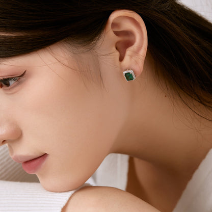 [Elowen Jewels ]Luxurious Dainty Emerald Cut Banquet Earrings