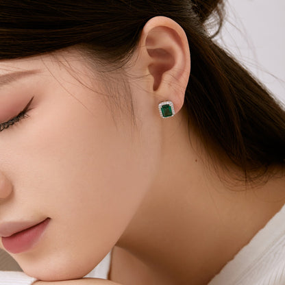 [Elowen Jewels ]Luxurious Dainty Emerald Cut Banquet Earrings