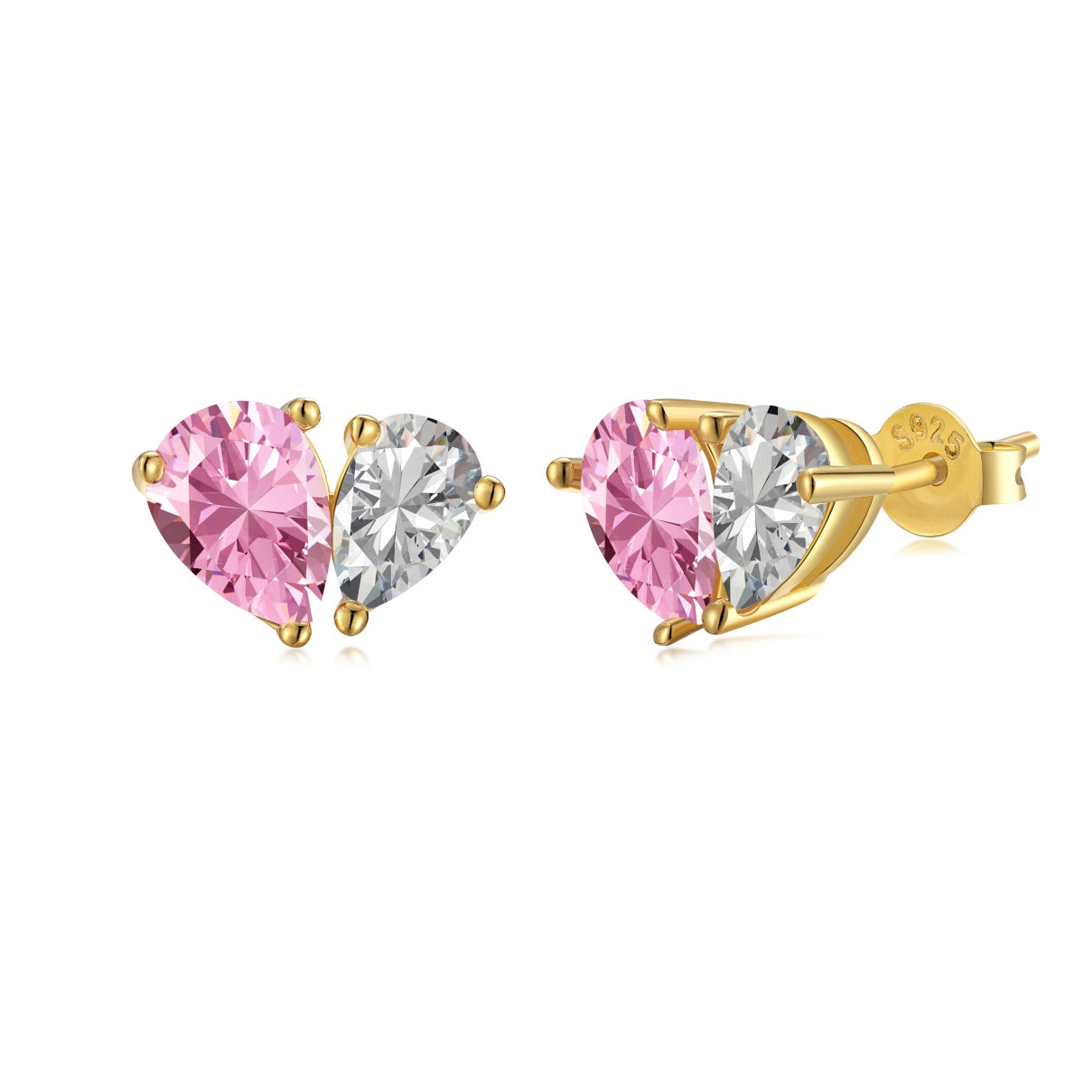 [Elowen Jewels ]Dazzling Elegant Heart Cut Lover Earrings