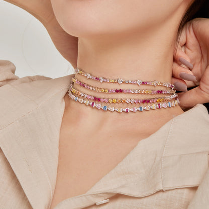 [Elowen Jewels]Radiant Colorful Rainbow Necklace