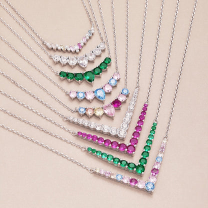 [Elowen Jewels]Dainty Colorful Heart Necklace
