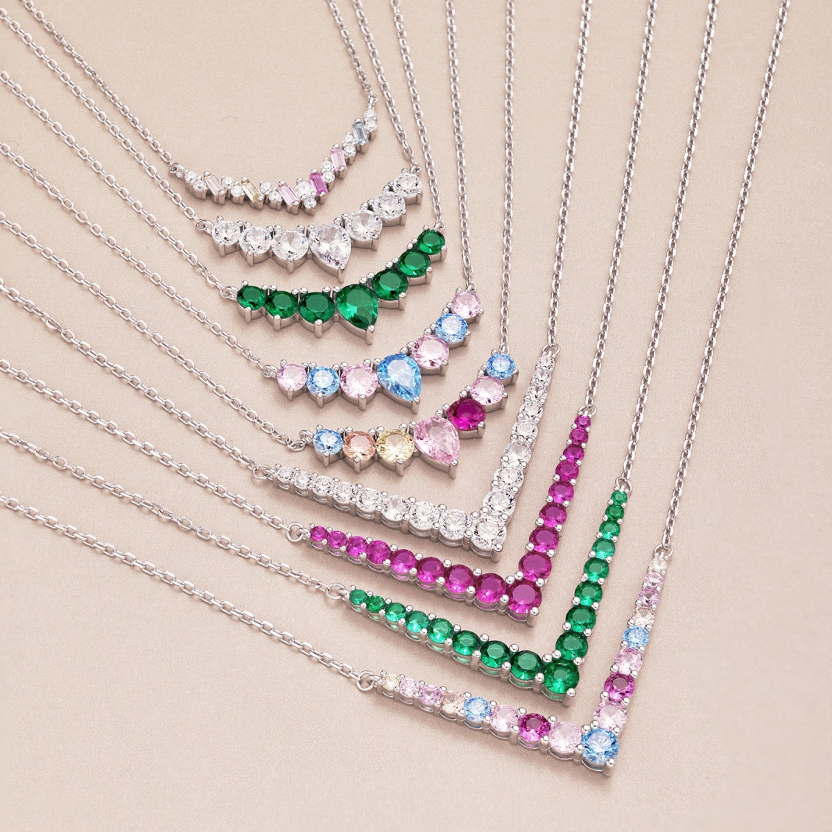 [Elowen Jewels]Dazzling Rainbow Necklace