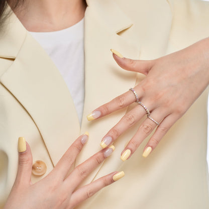 [Elowen Jewels]Radiant Sparkling Round Cut Daily Ring