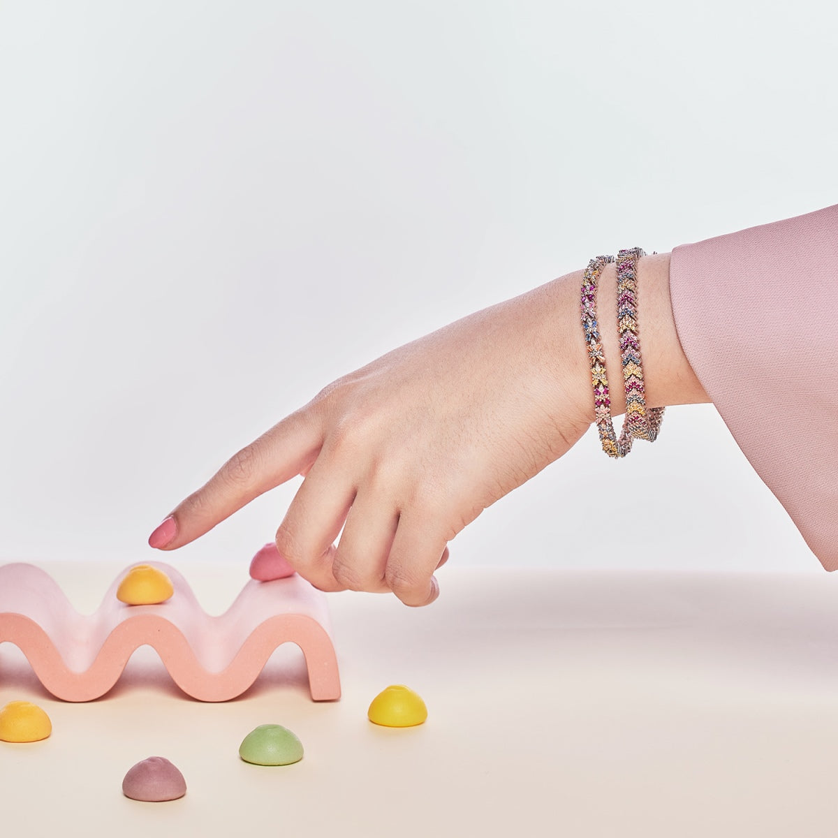 [Elowen Jewels]Radiant Colorful Emerald Cut Party Bracelet