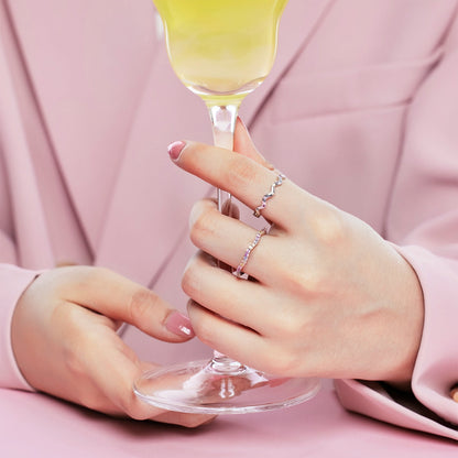 [Elowen Jewels]Dainty Colorful Round Cut Party Ring