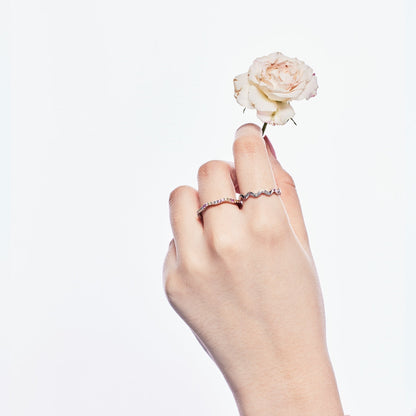 [Elowen Jewels]Dainty Colorful Round Cut Party Ring