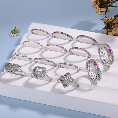 [Elowen Jewels]Lively In Shades Elegant Radiant Cut Daily Ring