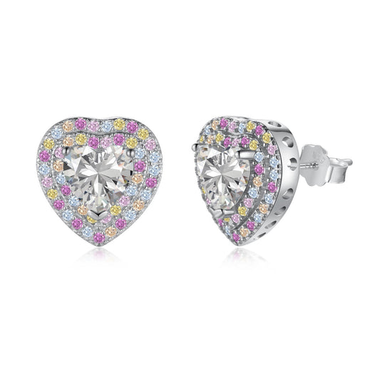 [Elowen Jewels ]Dazzling Heart Shape Lover Earrings