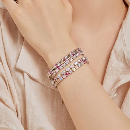 [Elowen Jewels]Dainty Radiant Emerald Cut Daily Bracelet