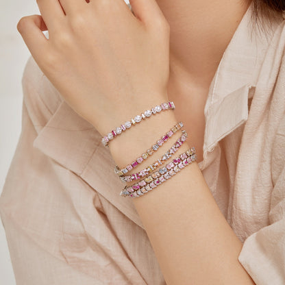 [Elowen Jewels]Delicate Colorful Multi Cut Daily Bracelet