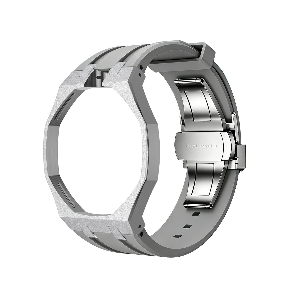 Exclusive Royal Oak Pop model, steel frosted gold case with a silicone strap