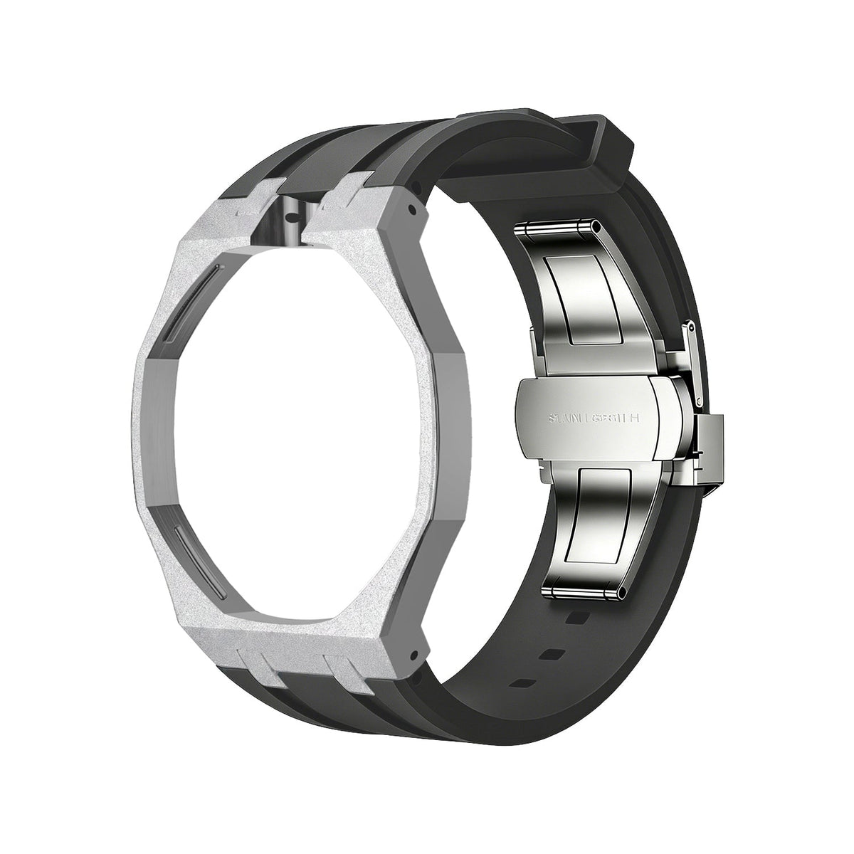 Exclusive Royal Oak Pop model, steel frosted gold case with a silicone strap