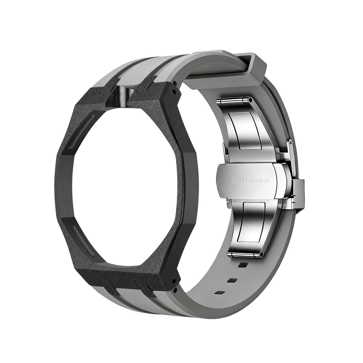 Exclusive Royal Oak Pop model, steel frosted gold case with a silicone strap