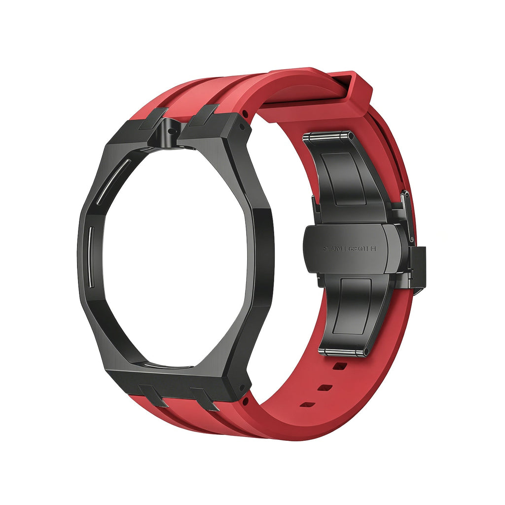 OAK POP BLACK STEEL CASE & SILICONE STRAP