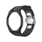 Exclusive Royal Oak Pop model, steel frosted gold case with a silicone strap