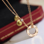 [Elowen jewels] ラブネックレス アジャスタブル ローズゴールド 2ダイヤモンド