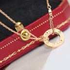 [Elowen jewels] ラブネックレス アジャスタブル ローズゴールド 2ダイヤモンド