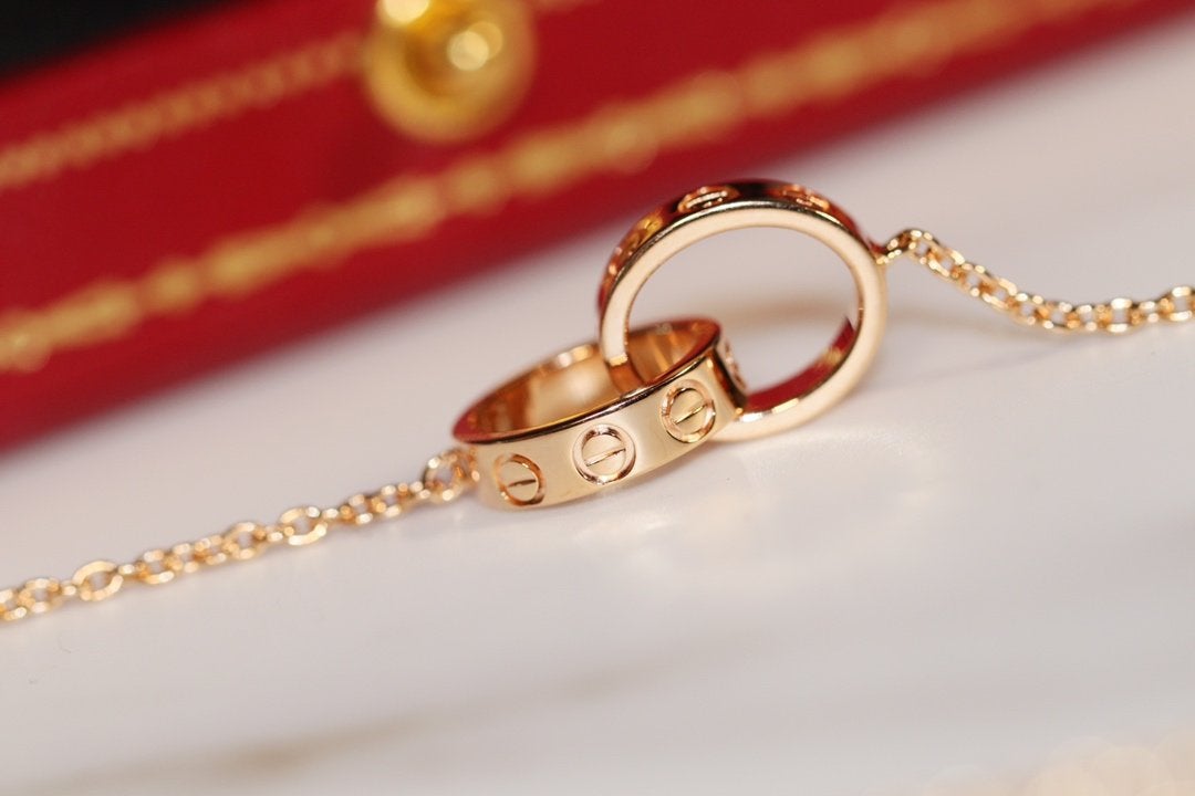 [Elowen jewels ]LIEBES-HALSKETTE ROSÉGOLD UND SILBER