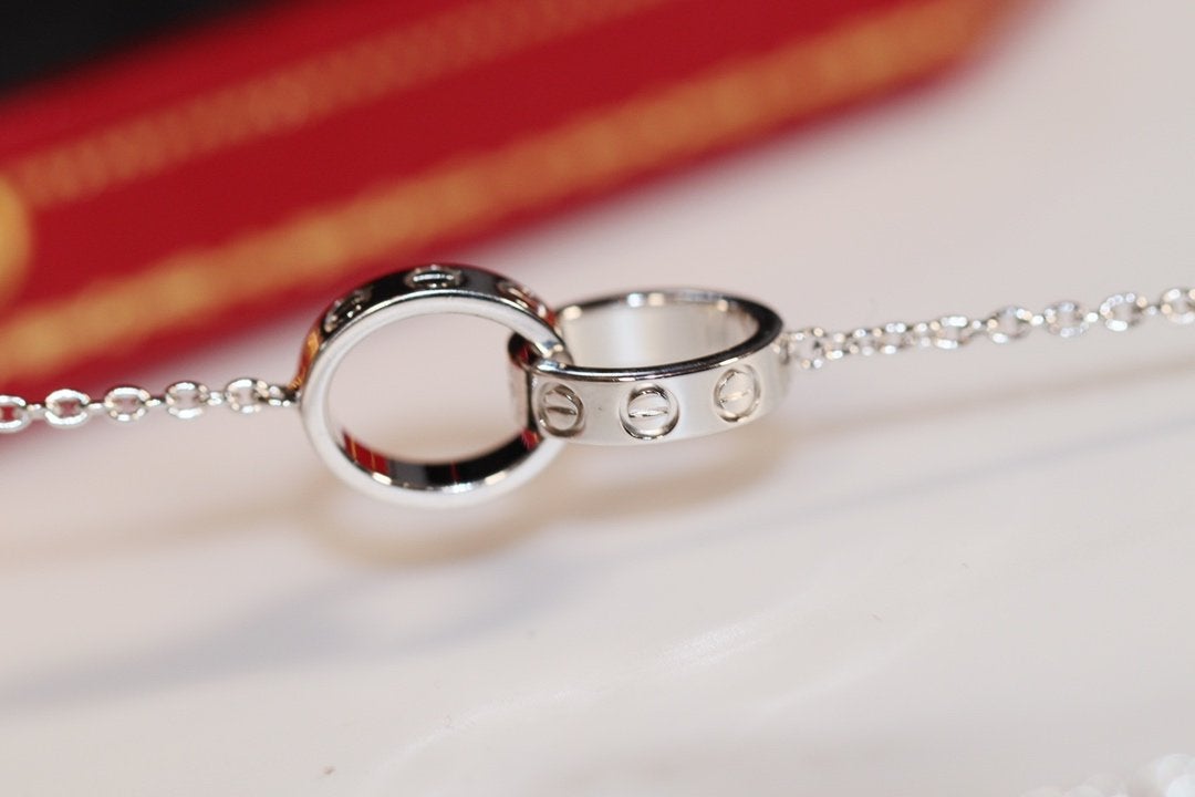 [Elowen jewels ]LIEBES-HALSKETTE ROSÉGOLD UND SILBER