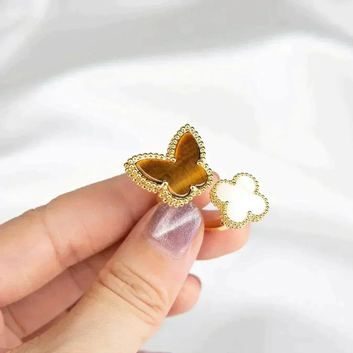 [Elowen jewels ]LUCKY BETWEEN THE FINGER RING